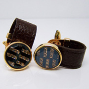 Leather Cufflinks LC004