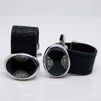 Leather Cufflinks LC007