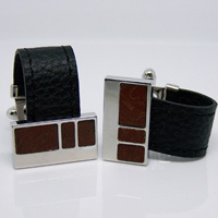 Leather Cufflinks LC011