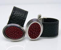 Leather Cufflinks LC014