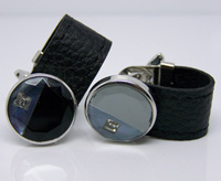 Leather Cufflinks LC015