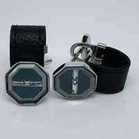 Leather Cufflinks LC020