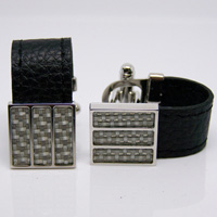 Leather Cufflinks LC024