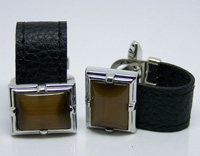 Leather Cufflinks LC026